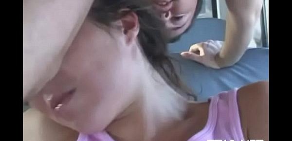  Slender eastern brunette Ashley blows chopper ready for sex